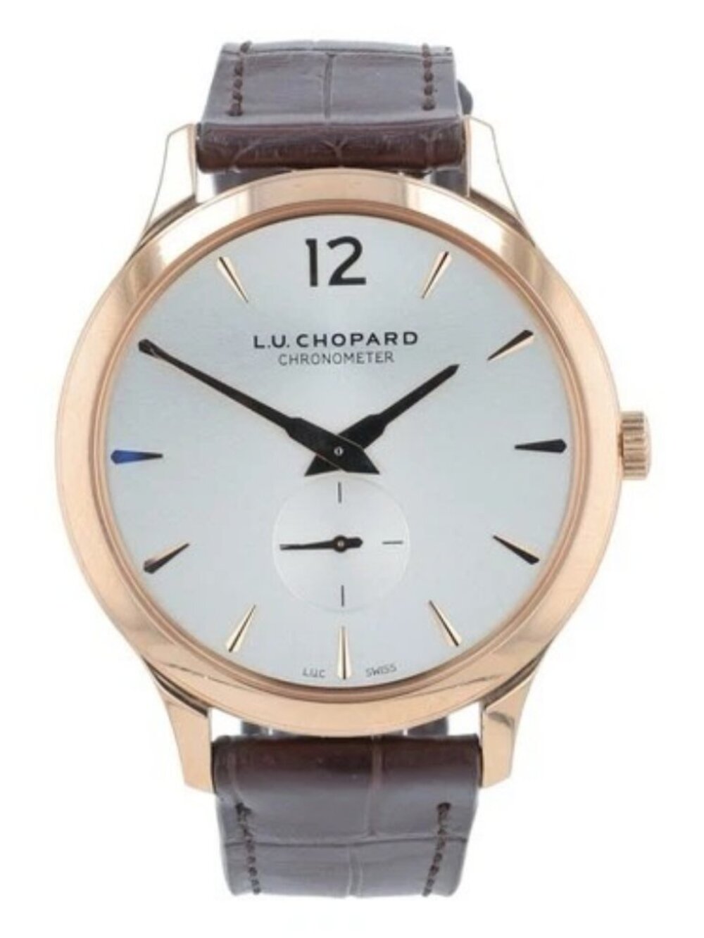 Chopard L.U.C 18k Rose Gold Silver Dial 40mm Automatic Movement Mens 161948